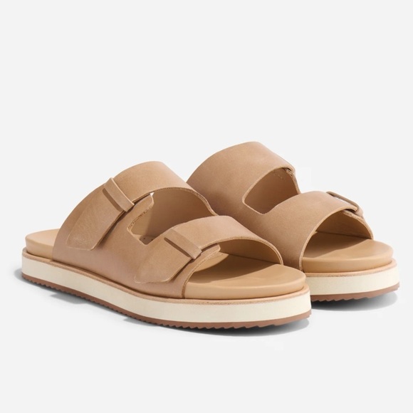 Nisolo Ella Go To Leather Flatform Slide Sandals Size 7 - Picture 2 of 10